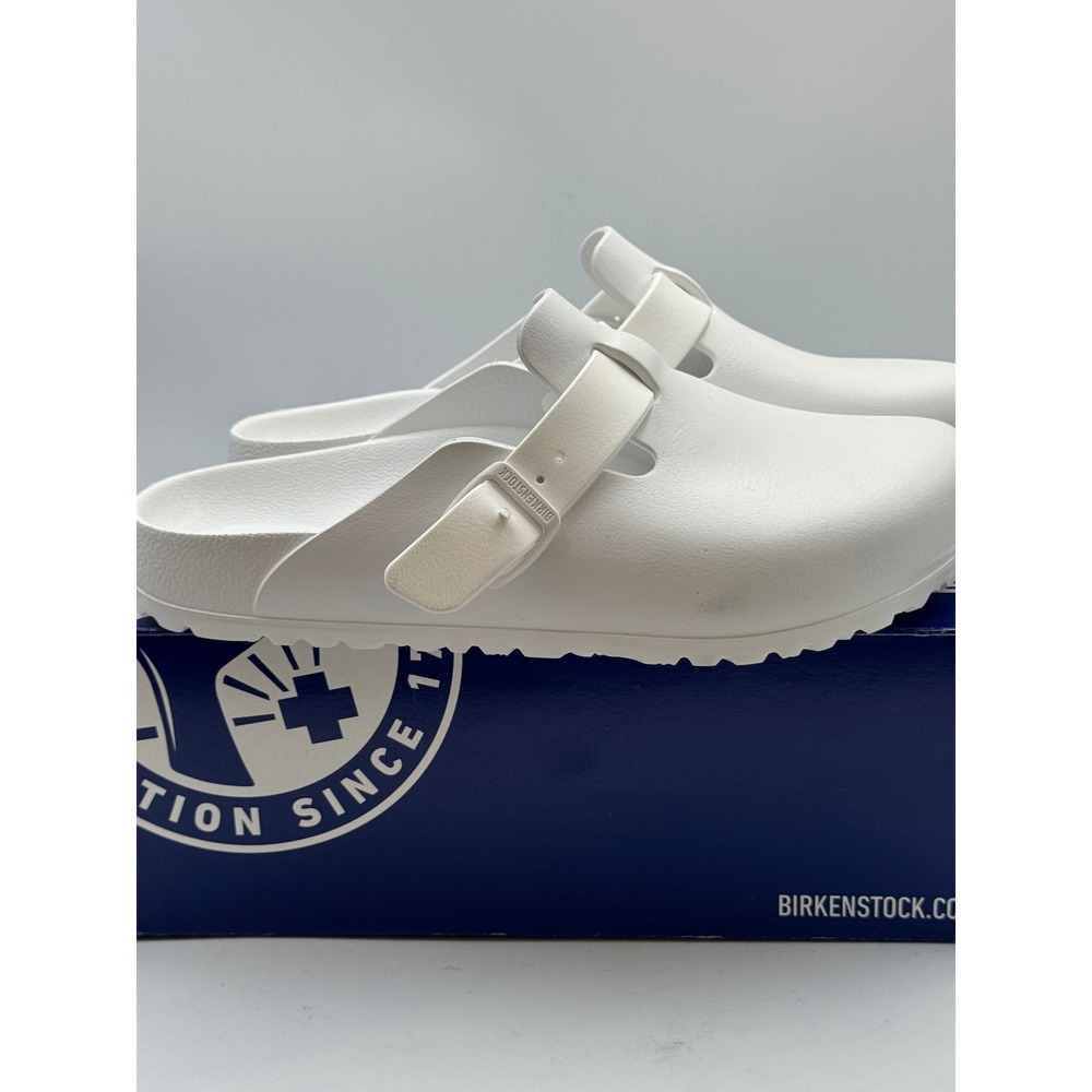 Birkenstock Boston EVA White Clogs Narrow Fit 39 L8 M6 0127133 Waterproof Shoes